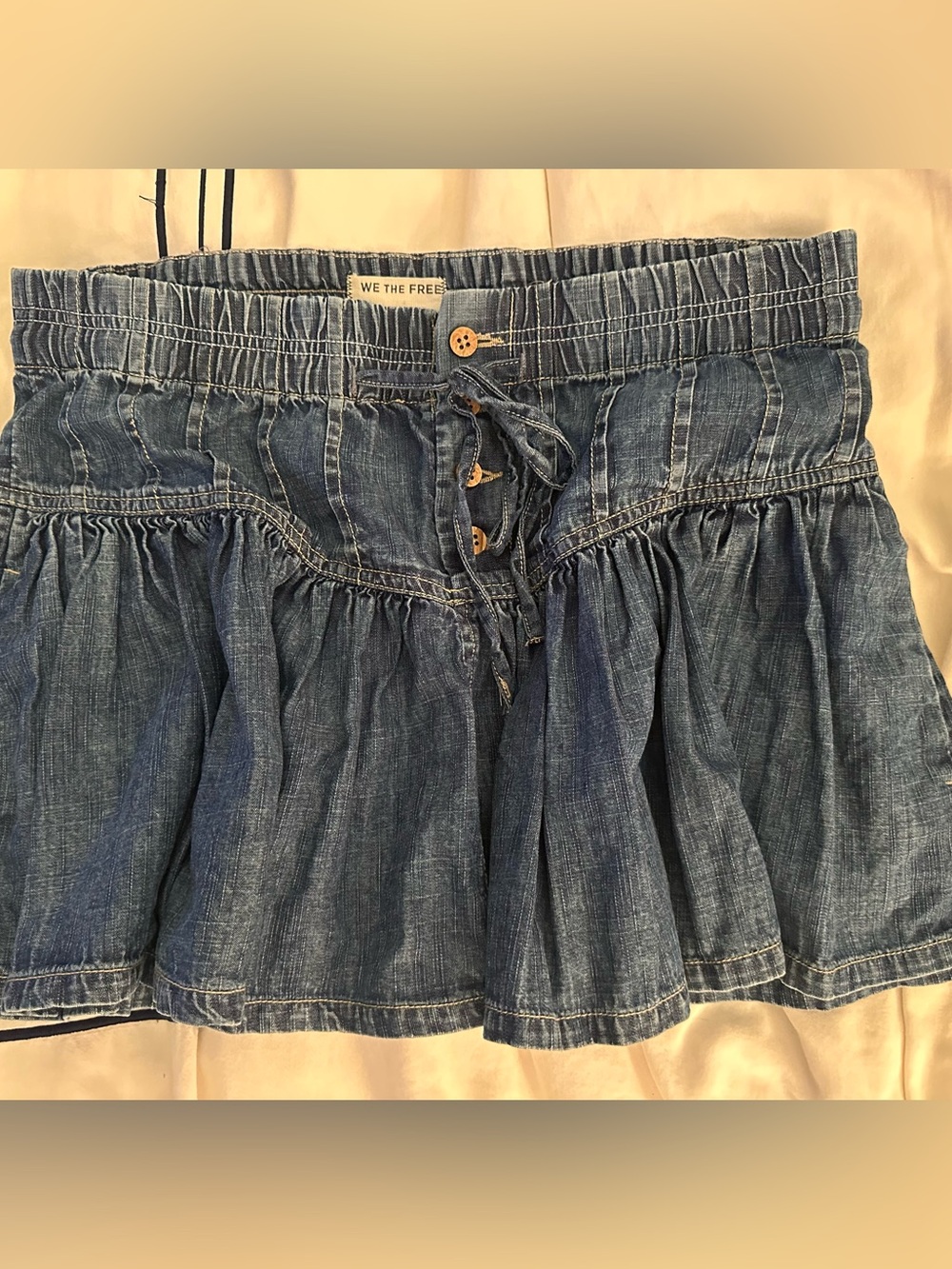 Free People X We The Free 
Denim Skirt